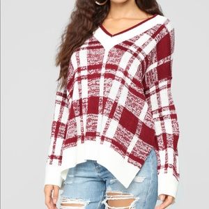 BURGUNDY RED SWEATER FASHION NOVA